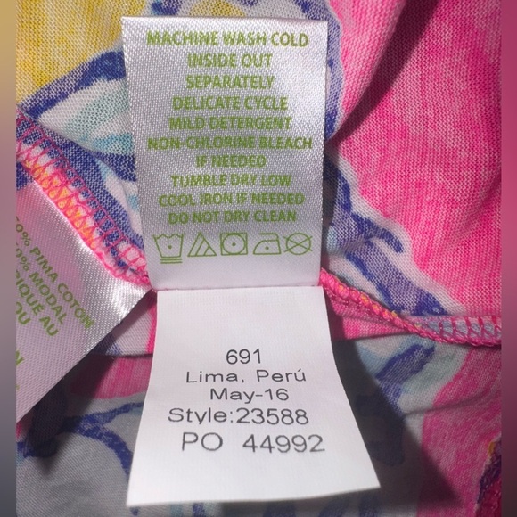 LILLY PULITZER Rilo Tube Top Ruffle Swept By The Tides. Size XS EUC - Picture 4 of 10